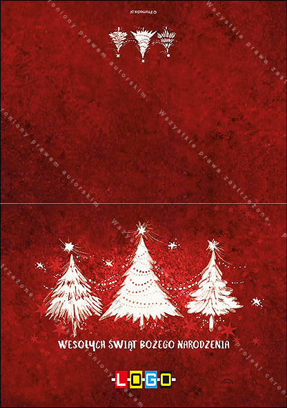 Kartki świąteczne nieskładane - BN1-117 awers