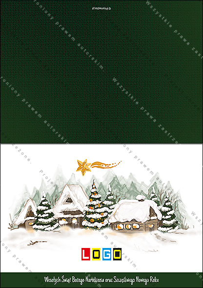 Kartki świąteczne nieskładane - BN1-307 awers