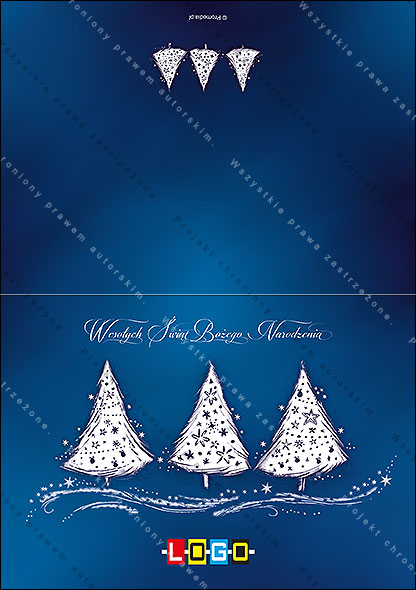 Kartki świąteczne nieskładane - BN1-310 awers