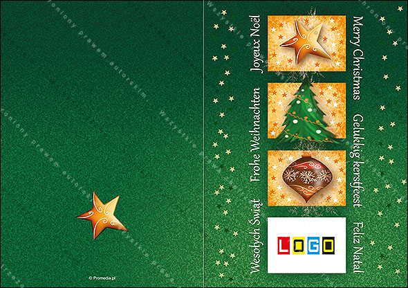 Kartki świąteczne nieskładane - BN1-341 awers