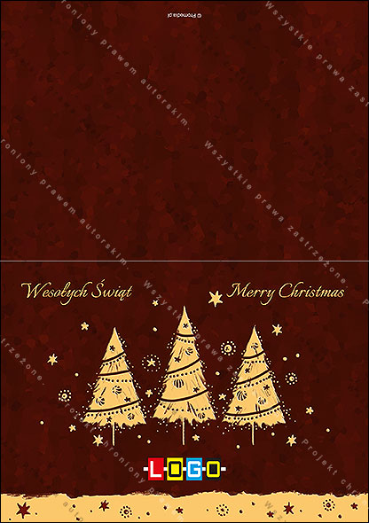 Kartki świąteczne nieskładane - BN1-355 awers