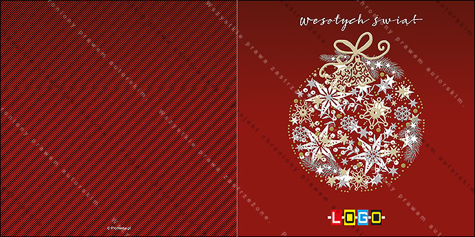 Kartki świąteczne nieskładane - BN2-094 awers