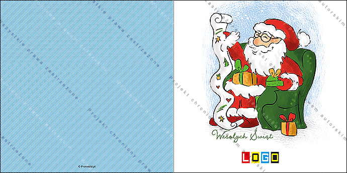 Kartki świąteczne nieskładane - BN2-178 awers