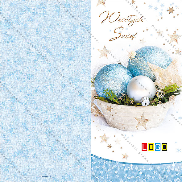 Kartki świąteczne nieskładane - BN3-070 awers