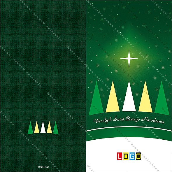 Kartki świąteczne nieskładane - BN3-198 awers