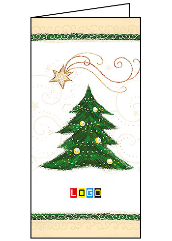 Kartki świąteczne BN3-234 dla firm z Twoim LOGO - Karnet składany BN3