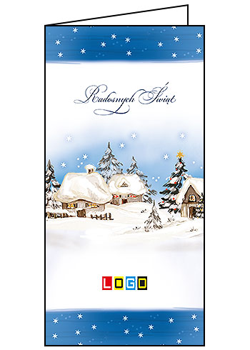Kartki świąteczne BN3-240 dla firm z Twoim LOGO - Karnet składany BN3
