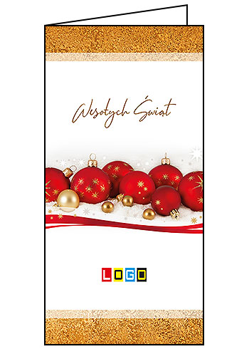 Kartki świąteczne BN3-242 dla firm z Twoim LOGO - Karnet składany BN3