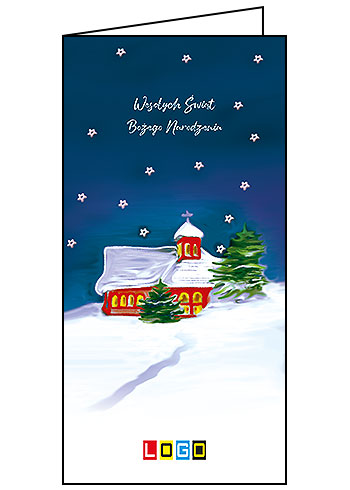Kartki świąteczne BN3-288 dla firm z Twoim LOGO - Karnet składany BN3