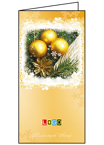 Kartki świąteczne BN3-297 dla firm z Twoim LOGO - Karnet składany BN3